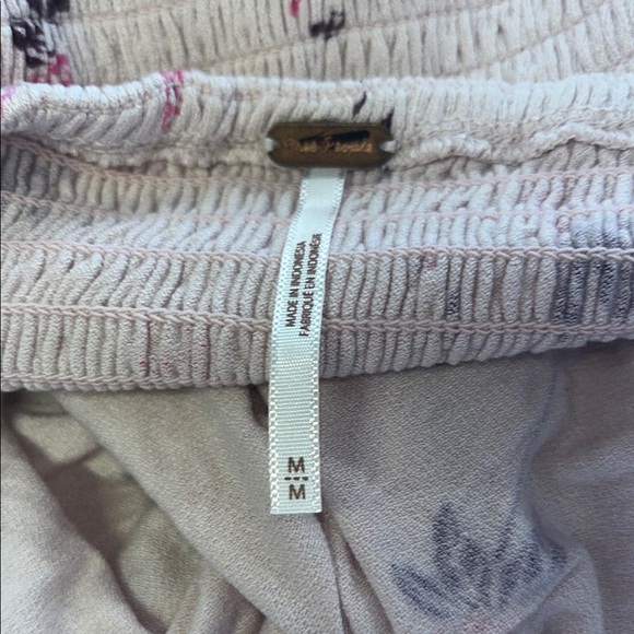 Free People White and Pink Floral Blouse Size M - Picture 6 of 6